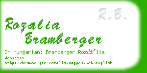 rozalia bramberger business card